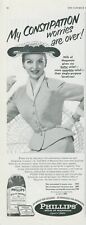 1952 Phillips Milk of Magnesia Woman Fashionable Hat Glove Vintage Print Ad SP10 picture
