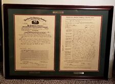 Abraham Lincoln General Lee Hartford Signed Insurance Policy Copy Civil War  picture