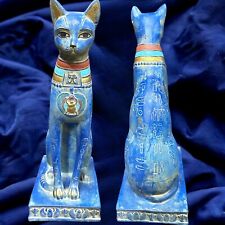 Rare Handcrafted Egyptian Bastet Goddess Statue - Antique Replica for Happiness picture