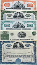 Ultimate Studebaker Packard Worthington stock certificate collection set of 5 picture