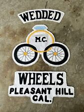Vtg Motorcycle Club 3 Pc Patch Set Wedded Wheels MC California picture