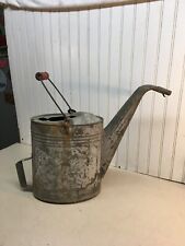 Vintage Galvanized Radiator Water Can Filling Gas Station Equipment Wood Handle picture