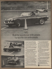1973 MG MGB Sports Cars Vintage Print Ad Built by and for Sports Car Enthusiasts picture