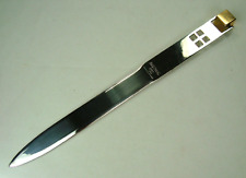VINTAGE 1985 RICHARD MEIER FOR SWID POWELL SILVER PLATED & BRASS LETTER OPENER picture