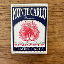 Monte Carlo Premium Satin Linen Finish Pinochle Deck Playing Cards New picture