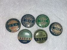 United Steel Workers Of America Vintage Lot Of 6 Dated 1946,48,50,52,58,60 Pins picture