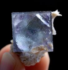 16g Natural Phantom Window Purple Fluorite Calcite Mineral Specimen/Yaogangxian picture