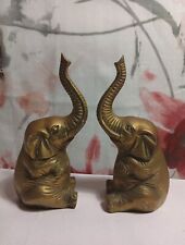 Vintage Solid Brass Elephant Bookends  Collectible Figurines (Korea) 2 picture