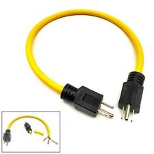 3 Prong Plug to Plug 12AWG 125V Generator Adapter Cord 5-15P to 5-15P 60127 picture