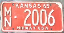 Kansas License Plate 1965 MN 2006 Midway USA picture