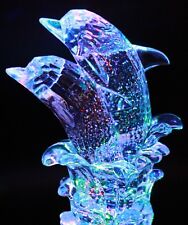 Pair of Dolphin, LED Lighted Sparkling Multi-Color Changing Home Decor figurine picture