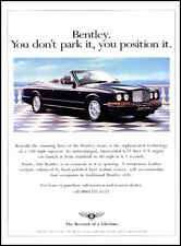 1995 1996 Bentley Azure Convertible Original Advertisement Print Art Ad K132 picture