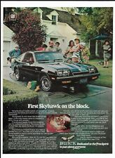 1976 Black Buick Skyhawk Automobile Print Ad ~ First Skyhawk on the Block. picture