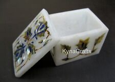 2.5x1.5 Inches White Marble Jewelry Box MOP Inlay Work Handmade Box for Brother picture