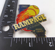 VTG 2003 RAMPAGE 12U Fastpitch Orange County Baseball / Softball Pinback picture