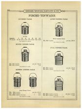 1899 PAPER AD 3 PG Tinware Tin Mine Lunch Dinner Pails Aurora Miners' Bertels  picture
