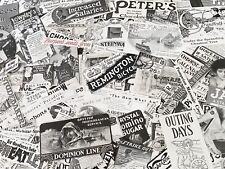 150pc Old Magazine Ad Cuts Clippings Words~Vtg Junk Journal Scrapbook Craft Lot picture