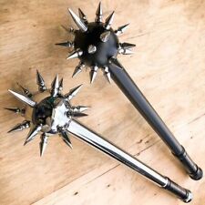 Medieval Spiked Ball Mace Black with Silver Deadly Morning Star BUY 1 GET 1 FREE picture