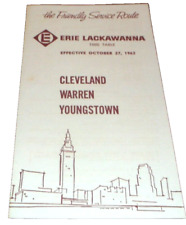OCTOBER 1963 ERIE LACKAWANNA CLEVELAND WARREN YOUNGSTOWN OHIO PUBLIC TIMETABLE picture