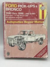 Haynes 1980-1996 Ford Pick-ups and Bronco Automotive Repair Manual  36058 880 picture