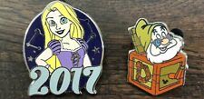 2x Lot Parks 2017 Rapunzel Disney Pin 119580 Doc Box Dwarf Dwarves 4 of 7 Hidden picture