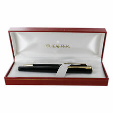 Sheaffer Sentinel Gloss Black Gold Trim Medium Fountain Pen and Ballpoint Pen picture