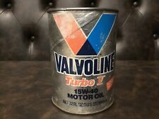 VALVOLINE - TURBO V MOTOR OIL- EMPTY CAN -1QT picture