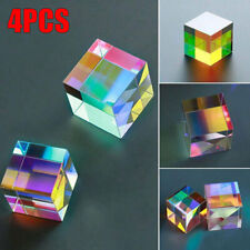4PC Optical Glass X-cube Dichroic Cube Prism RGB Combiner splitter Home Decor~ picture