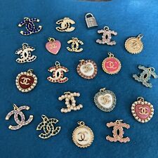 Lot of 20 Luxury Stamped  Zipper Pull Button Charms picture