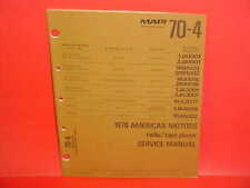1970 AMC JAVELIN SST AMX TRANS AM MOTOROLA 8-TRACK/AM/AM-FM RADIO SERVICE MANUAL picture