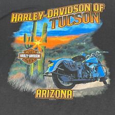 Harley-Davidson T-Shirt Mens XL Black Double Sided Arizona Biker Tucson Vintage picture