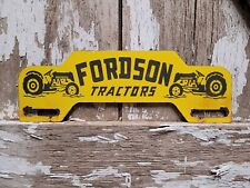 VINTAGE FORDSON TRACTORS PORCELAIN SIGN PLATE TAG TOPPER FARM MACHINE SERVICE picture