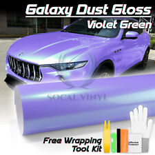 Galaxy Dust Gloss Violet Green Metallic Sticker Decal Vinyl Wrap Sheet Film DIY picture