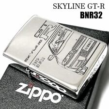 Zippo Nissan Skyline GT-R BNR32 1989 Double Sided Etching Silver Lighter Japan picture