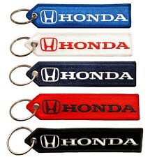 Honda Car Embroidered Civic Accord Odyssey Prelude S2000 Double Sided Keychain  picture