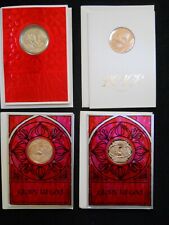 Vintage 1970/71/72 Franklin Mint Coin Christmas Greeting Card & Envelopes/Unused picture