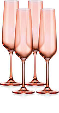 Set of Four Translucent Blush Champagne Flutes picture