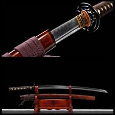 Functional Katana Clay Tempered T10Steel Sharp Japanese Samurai Sword Real Hamon picture