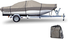 Trailerable Boat Cover 600D Heavy Duty Waterproof Marine Grade UV Resistant Fits picture