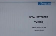 Vallon VMH3CS Army Metal Detector Colour Operation Manual picture