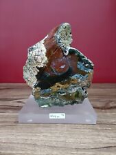 Mix red opalized petrified wood polished with base 1800gr 6x13x18cm (41) picture