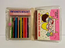 VINTAGE 1976 SANRIO LITTLE TWIN STARS Mini Sketching Set Notebook Colors JAPAN picture