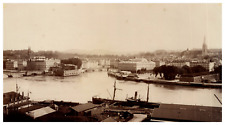 France, Bayonne, General View of the Adour Vintage Albumen Print Print picture