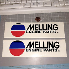 X2 WHITE MELLING ENGINE PARTS Sticker / Decal ORIGINAL RACING OLD STOCK picture