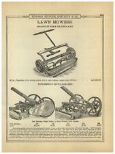 1899 PAPER AD 4 PG Champion Lawn Mower Pony Two Man Horse Drawn Philadelphia  picture