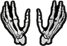 Skeleton Hands Left and Right Patch (2PC Iron on Sew on - LR1) picture