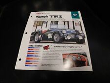 1953-1955 Triumph TR2 Spec Sheet Brochure Photo Poster 1954 picture