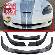 For Corvette C6 Z06 05-13 | ZR1 Style Matte Black Front Bumper Splitter Lip Kit picture