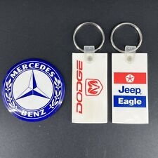 Vintage Advertising Jeep Eagle & Dodge Rubber Keychains + Mercedes Benz Magnet picture