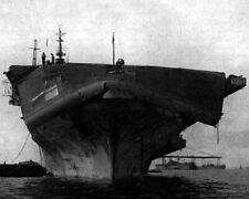 Navy Aircraft Carrier USS Bennington collapsed flight deck 8x10 WWII Photo 660b picture
